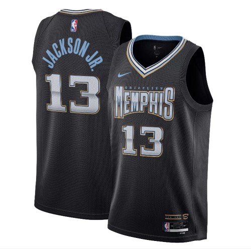 Men's Memphis Grizzlies #13 Jaren Jackson Jr. Black 2022/23 City Edition Stitched Basketball Jersey